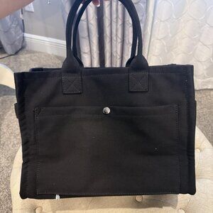 TOPDesign Canvas Everything Tote • 9 Pockets • Crossbody/Shoulder